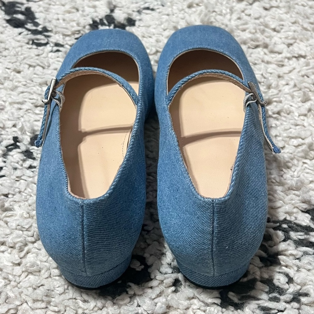 NEW ALOHAS Por Do Sol Ballet Mary Jane Flats Denim Blue Classic Cute Sz 40EU 9US - Picture 7 of 10